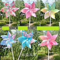 Вітрячок C 76063 ЦІНА ЗА 100 ШТУК В УПАКОВЦІ, "Квітка", висота 35 см, в пакеті