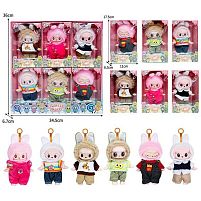 Набір героїв JZ 774 A10 ЦІНА ЗА 6 ШТУК, висота 14 см, брелки, рухливі кінцівки та голова, знімний одяг, карабін, в коробці