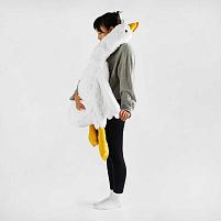 М`яка іграшка "Гусак-обіймак" 31933 розмір 1,3м, колір білий, наповнювач холофайбер