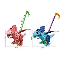 Каталка 198-22 2 види, "Динозавр", висота 38 см, рухливі елементи, в пакеті