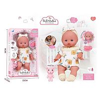 Пупс A 930 G висота: 33 см, голосовий чіп, імітація скляних очей, пустушка, аксесуари, в коробці