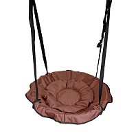 Гойдалка-гамак, колір коричневий GL 270895 D подушки = 60 см, подушка з водонепроникного матеріалу, 120-150 кг, ремінці, D чохла = 105 см, знім