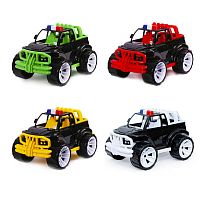 Машинка "Позашляховик класичний великий" 338 чорний "BAMSIC", "Поліція", 4 кольори, в сітці