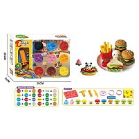 Тісто для ліплення 9022 екструдер, 9 кольорів тіста, фігурні форми, ніж, в коробці