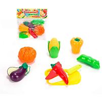 Набір продуктів “Кулінарна фантазія” 559933 "WToys", 14 елементів, овочі на липучках, дошка для нарізання, ніж, у пакеті