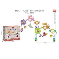 Брязкальце-дуга HL 2025-71 2 види, розмір 50х40 см, пискавка, прорізувач, пташки обертаються, кліпси-тримачі, в коробці