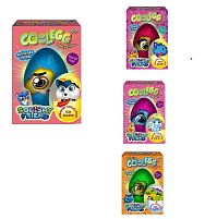 Креативна творчість "Cool Egg" 5 видів СЕ-01-01,02,03,04,05 "Danko Toys", ОПИС УКР/РОС. МОВАМИ, кінетичний пісок, орбізи, тісто, сніг, сквіш
