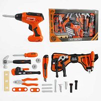 Набір інструментів 778-65 22 елементи, дриль, будівельний ніж, пояс для інструментів, в коробці