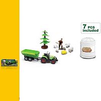 Ферма 550-29 K трактор зі знімним причепом, інерційний механізм, фігурки, звукові ефекти, підсвічування, в коробці