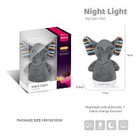 Нічник MBQ 664-3 A “Слоненя”, підсвічування, висота 16 см, в коробці