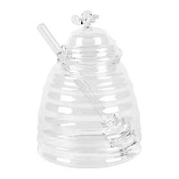 Банка для меду з ложкою 10*10*13см 600мл Stenson R30171