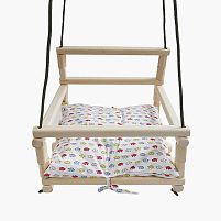 Гойдалка підвісна дерев`яна КВ-290831 розмір 35х35см, подушка