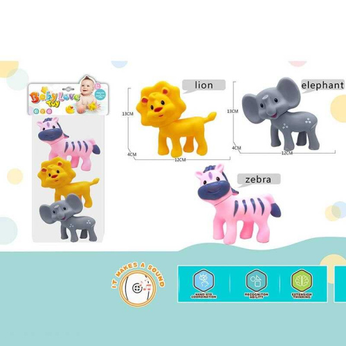 Набір пискавок 916-113 “Тварини”, 3 штуки, в пакеті