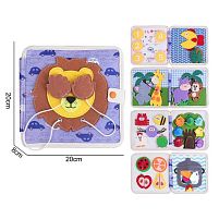 М'яка книжка-бізіборд 25005 фетр, пальчикові ігри, сортер, елементи на липучках, в пакеті