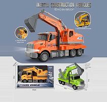 Спецтехніка HT 6802 W “Екскаватор”, довжина 32 см, підсвічування, звук, інерція, гумові шини, платформа обертається, рухомий ківш, в коробці, М
