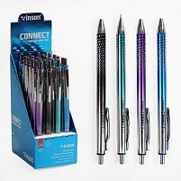 Набір кулькових ручок M 45654 ЦІНА ЗА 24 ШТУКИ В БЛОЦІ, синя паста, в коробці