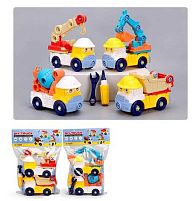 Набір машин 6655 2 види, конструктор, спецтехніка, 2 штуки в пакеті