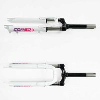 Вилка велосипедна амортизаційна 24693 "PRIMARY" матеріал сталь, 38мм, без перемикача