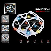 Літаюча тарілка-конструктор 18286 вбудований акумулятор, підсвічування, реагує на рухи, в коробці