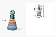 Пірамідка TT 2015 розмір: 10х10х18.5 см, 6 кілець, звірятко, гума, в коробці