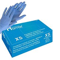 Рукавички нітрилові XS Hoffen 3.2г нестерильні текстуровані б/п 50пар/уп Stenson HFN-11301XS