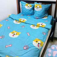Змінний комплект постільної білизни 67502 "Собаки" тканина БЯЗЬ, розмір 150*215см