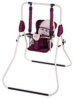 Гойдалка підлогова Алінка 204846 (регульований нахил спинки, пластик, до 20 кг, бордово-бежевий)