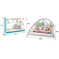 Килимок BY-A 185 80х80х55 см, 6 брязкалець, музичне брязкальце, пискавки, шелесткі елементи, в коробці