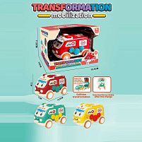 Машина-трансформер 8606 3 кольори, інерція, трансформується, гумові колеса, в коробці, ВИДАЄТЬСЯ ТІЛЬКИ МІКС ВИДІВ