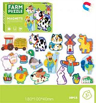 Магнітні пазли C 73801 “Ферма”, назви англ. мовою, 30 елементів, в коробці