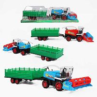 Комбайн 0488-151 причіп, розмір: 53х16.5х12 см, інерційний механізм, рухомі елементи конструкції, в слюді