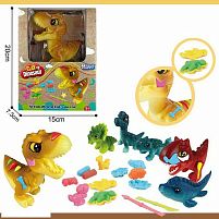 Тісто для ліплення SM 8116 “Динозаврик”, 6 формочок, 6 кольорів тіста, фігурка, інструменти, в коробці