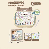 Магнітна гра 666-8 B “Песик”, магнітний стилус, сортер, кульки, перешкоди для кульок, в коробці