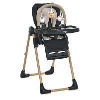 Стільчик для годування El Camino ME 1115-W Black (52*86*106 см, 2 колеса, стілец: 5 положень, спинка: 3 положення, підніжка: 3 положення, до 15 кг)