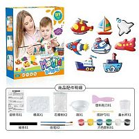 Набір для творчості 168-23 D гіпс, форми для створення фігурок, магнітна стрічка, фарби, інструменти, в коробці