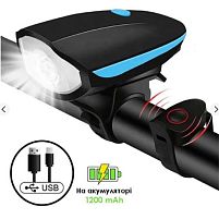 Ліхтарик з сигналом для велосипеда USB 10*6*5.5см Stenson VL97756