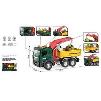 Спецтехніка WY 1117 A світло, звук, кран, інерція, масштаб 1:10, висувна стріла, гумові шини, в коробці