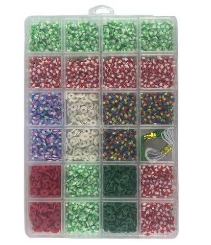 Набір намистин 3100 H5 резинки, в боксі
