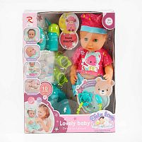 Пупс 6922 п’є з пляшечки, аксесуар, музичний чіп, висота 34 см, в коробці