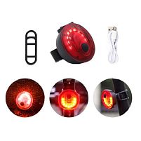 Ліхтарик задній акумуляторний для велосипеда 4.5*4.5*3см Stenson VL97817