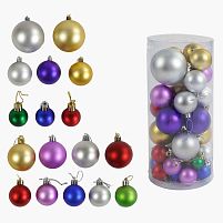 Новорічні прикраси C 67707 36 штук, кульки, у слюді