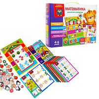 Магнітна дошка "Математика" (укр) VT5412-02 "Vladi Toys", 16 карток, 82 магніти