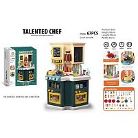 Кухня 922-140 56х32х80 см, 77 елементів, підсвічування, звуки, парогенерація, посуд, продукти, на батарейках, автоматична подача води, в коробці