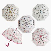 Парасолька C 68619 напівавтомат, d = 70 см, довжина 65 см, 8 спиць, поглиблений купол, в пакеті, ВИДАЄТЬСЯ МІКС ВИДІВ