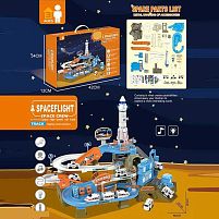 Трек ZX 006 A "Космічна станція", трек, світло, мелодія, ОЗВУЧУВАННЯ АНГЛІЙСЬКОЮ, ракета, механічний ліфт, автоматичний підіймач, в коробці