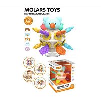 Брязкальце YK 7022 C тріскачка, гумові прорізувачі, пискавка, на присосці, в коробці