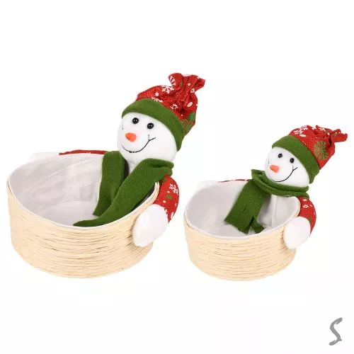 Кошик новорічний 2шт/наб 14/17см Stenson R34191