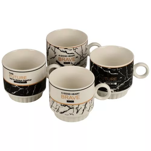 Чашки на підставці "Marble" 5пр/наб 250мл Stenson R32776 фото 2