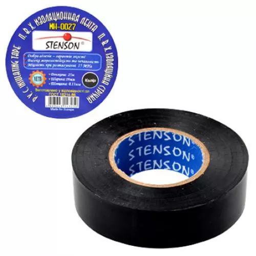 Ізолента ПВХ 25м "Stenson" чорна Stenson MH-0027