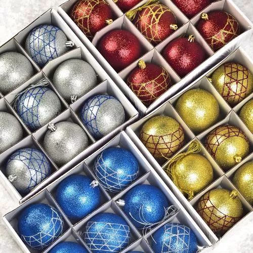 Ялинкові кульки 8см 9шт/наб Stenson M47876 фото 3